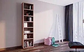 Книжный шкаф с открытыми полками